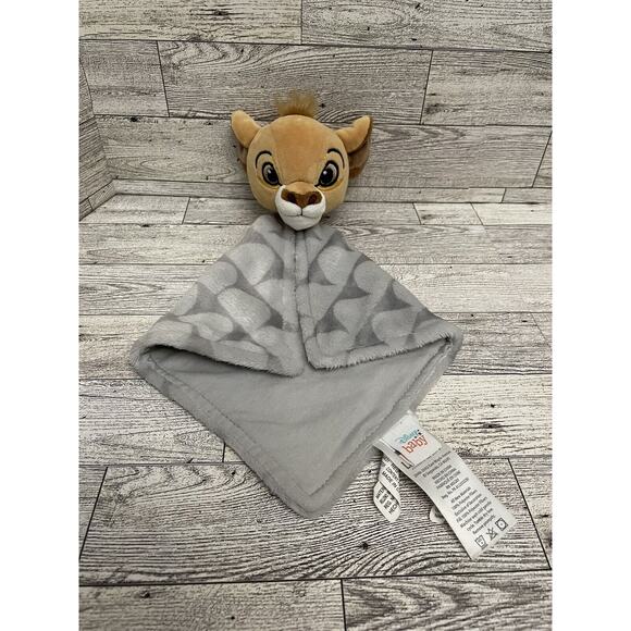 Disney Baby Lion King Simba Lovey Security Blanket Lambs and Ivy Gray Plush - Picture 1 of 7